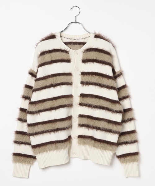 PBLIM(ページボーイリム)の「《UNISEX》フェザーボーダーカーディガン(カーディガン/ボレロ・レディース・ブラウン系/ブルー系・FREE)」の15枚目の写真
