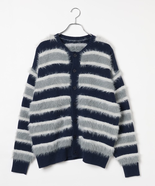 PBLIM(ページボーイリム)の「《UNISEX》フェザーボーダーカーディガン(カーディガン/ボレロ・レディース・ブラウン系/ブルー系・FREE)」の8枚目の写真