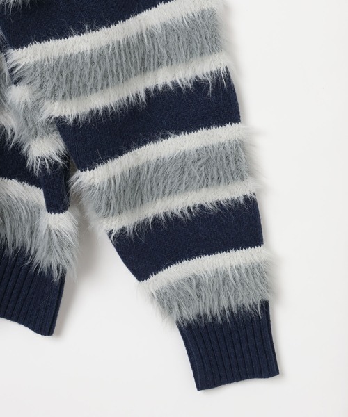 PBLIM(ページボーイリム)の「《UNISEX》フェザーボーダーカーディガン(カーディガン/ボレロ・レディース・ブラウン系/ブルー系・FREE)」の13枚目の写真