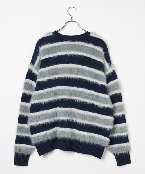 PBLIM(ページボーイリム)の「《UNISEX》フェザーボーダーカーディガン(カーディガン/ボレロ・レディース・ブラウン系/ブルー系・FREE)」の9枚目の写真
