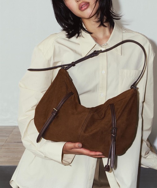 Knuth Marf(クヌースマーフ)の「Knuth Marf / クヌースマーフ suede moon bag(ショルダーバッグ・レディース・ブラウン/カーキ・FREE)」の12枚目の写真