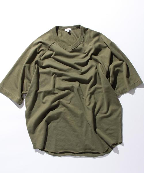 BEAUTY&YOUTH UNITED ARROWS(ビューティーアンドユースユナイテッドアローズ)の「BY ∴ ワイド ラグラン ハーフスリーブ カットソー MADE IN JAPAN◆(Tシャツ/カットソー・メンズ・ホワイト/ブラック/オリーブ/その他1/その他2/その他3・SMALL/MEDIUM/LARGE)」の11枚目の写真