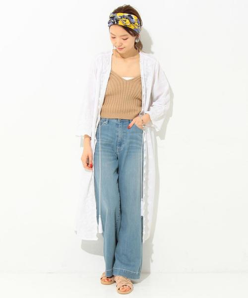 Another Edition（アナザーエディション）の「フラワー刺繍ガウン/ AEBC FLW EMB GOWN（カーディガン/ボレロ・レディース・オフホワイト/コバルトブルー/マスタード・フリー）」の8枚目の写真