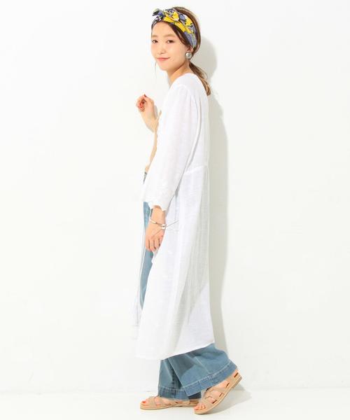 Another Edition（アナザーエディション）の「フラワー刺繍ガウン/ AEBC FLW EMB GOWN（カーディガン/ボレロ・レディース・オフホワイト/コバルトブルー/マスタード・フリー）」の9枚目の写真