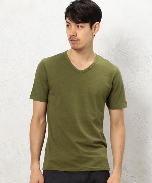 green label relaxing(グリーンレーベルリラクシング)の「BC ZIMBABWE COTTON S/S Tシャツ◆(Tシャツ/カットソー・メンズ・ホワイト/ダークグレー/モカ/コバルトブルー/オレンジ系その他/オリーブ/ネイビー・MEDIUM/LARGE/X-LARGE/SMALL)」の4枚目の写真