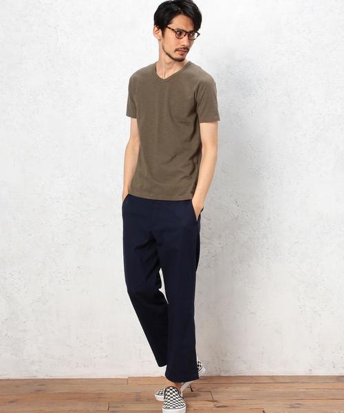 green label relaxing(グリーンレーベルリラクシング)の「BC ZIMBABWE COTTON S/S Tシャツ◆(Tシャツ/カットソー・メンズ・ホワイト/ダークグレー/モカ/コバルトブルー/オレンジ系その他/オリーブ/ネイビー・MEDIUM/LARGE/X-LARGE/SMALL)」の11枚目の写真