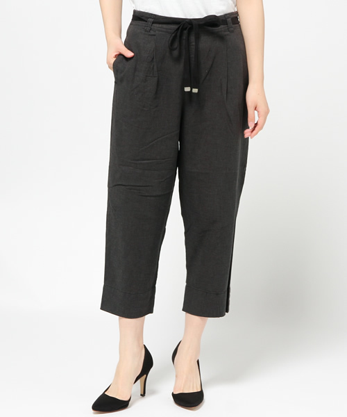 LBC（エルビーシー）の「リネンヴィスコースペグトップパンツ（その他パンツ・レディース・ブラック/グリーン・LARGE/MEDIUM）」の2枚目の写真