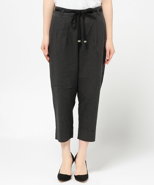 LBC（エルビーシー）の「リネンヴィスコースペグトップパンツ（その他パンツ・レディース・ブラック/グリーン・LARGE/MEDIUM）」の3枚目の写真