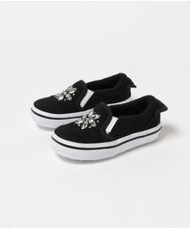 VANS�i�o���Y�j�́u�L�b�Y VANS ���@���Y SLIP ON �X���b�|�� V98CJ Q.SWT BLACK�i�X���b�|���j�v