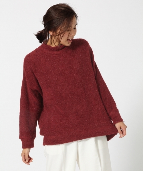 GLOBAL WORK（グローバルワーク）の「ベリーナパイルハイネックプルオーバー/742120（Tシャツ/カットソー・レディース・ブラック/ライトベージュ/ワインレッド/グレー・SMALL/LARGE/MEDIUM）」の4枚目の写真