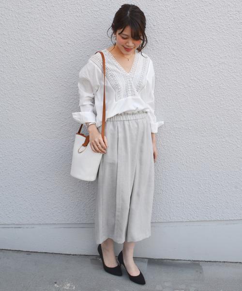 SHIPS（シップス）の「〈手洗い可能〉タックワイドパンツ◇（その他パンツ・レディース・グレー/ピンク/ネイビー/マスタード・36/38）」の7枚目の写真
