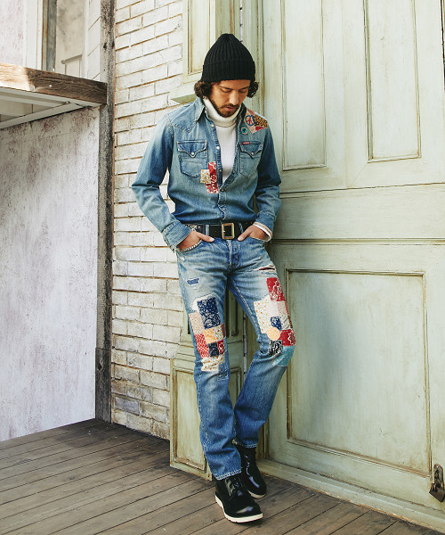 HYSTERIC GLAMOUR(ヒステリックグラマー)の「PWR加工デニム スリムストレートPT(デニムパンツ・メンズ・インディゴブルー・30inch/28inch/29inch/34inch/31inch/32inch)」の12枚目の写真