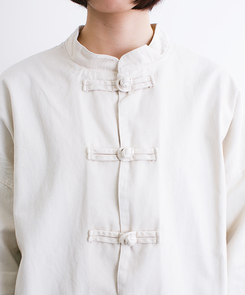 MERLOT（メルロー）の「チャイナボタンロングコート2229（その他アウター・レディース・アイボリー/チャコールグレー・FREE）」の9枚目の写真