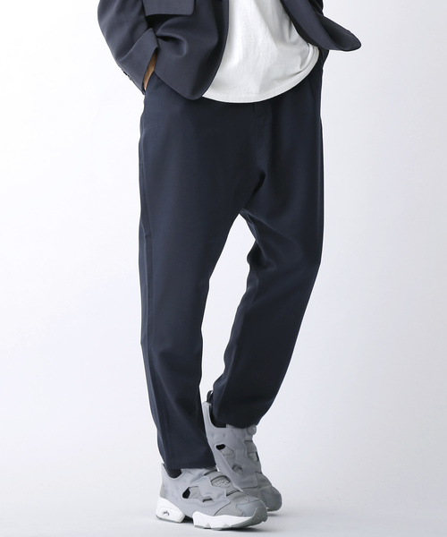 MONO-MART（モノマート）の「T/R 2タック ワイドパンツ ジョッパーズ テーパードパンツ（その他パンツ・メンズ・チャコールグレー/ブラック/オリーブ/ネイビー・M/L）」の4枚目の写真