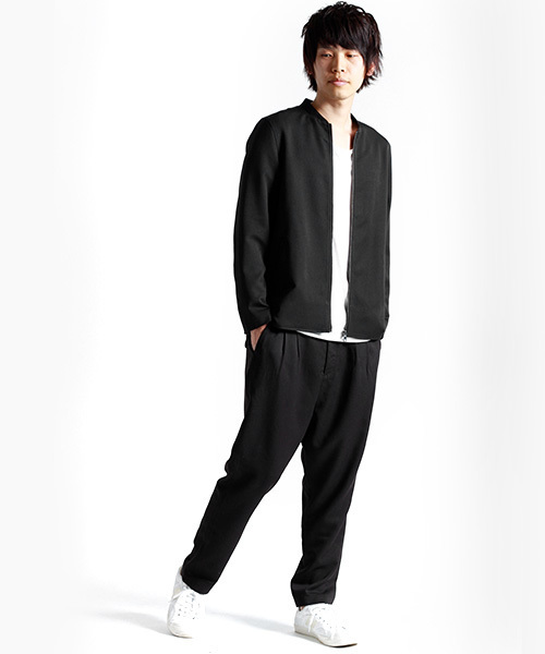 MONO-MART（モノマート）の「T/R 2タック ワイドパンツ ジョッパーズ テーパードパンツ（その他パンツ・メンズ・チャコールグレー/ブラック/オリーブ/ネイビー・M/L）」の13枚目の写真