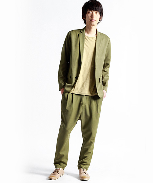 MONO-MART（モノマート）の「T/R 2タック ワイドパンツ ジョッパーズ テーパードパンツ（その他パンツ・メンズ・チャコールグレー/ブラック/オリーブ/ネイビー・M/L）」の15枚目の写真