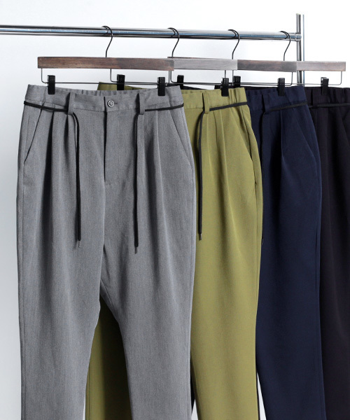 MONO-MART（モノマート）の「T/R 2タック ワイドパンツ ジョッパーズ テーパードパンツ（その他パンツ・メンズ・チャコールグレー/ブラック/オリーブ/ネイビー・M/L）」の18枚目の写真