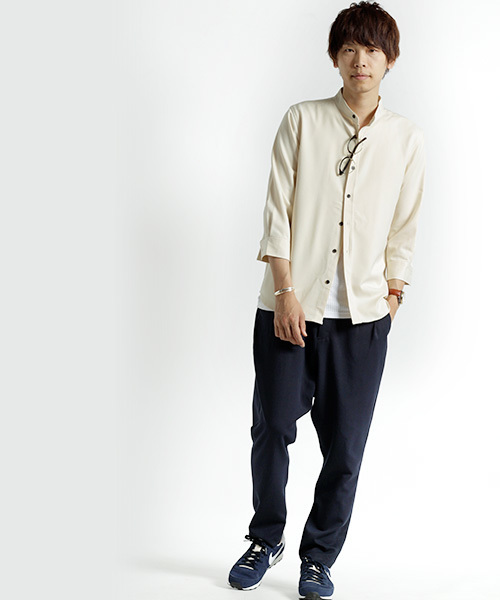 MONO-MART（モノマート）の「T/R 2タック ワイドパンツ ジョッパーズ テーパードパンツ（その他パンツ・メンズ・チャコールグレー/ブラック/オリーブ/ネイビー・M/L）」の5枚目の写真