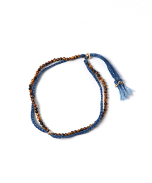 岩座 IWAKURA（イワクラ）の「【岩座】本藍染め 綿麻アンクレット 足飾り 藍（アンクレット）」