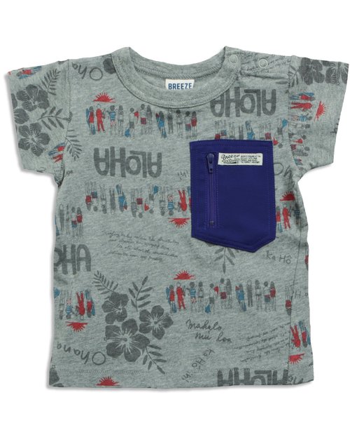 BREEZE(ブリーズ)の「アウトドアポケットTシャツ(Tシャツ/カットソー・キッズ・ベージュ/キナリ/グレー・90/130/110/140/80/100/120/95)」の3枚目の写真