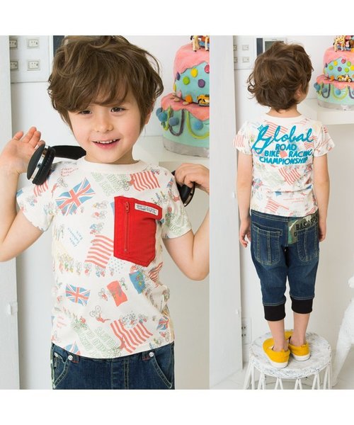 BREEZE(ブリーズ)の「アウトドアポケットTシャツ(Tシャツ/カットソー・キッズ・ベージュ/キナリ/グレー・90/130/110/140/80/100/120/95)」の5枚目の写真