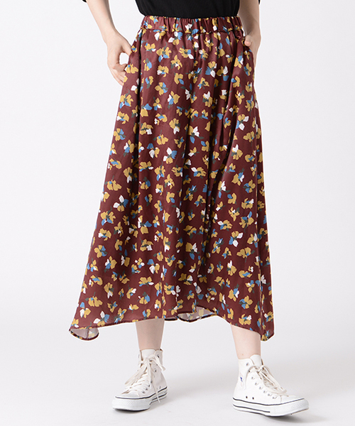 CIAOPANIC TYPY(チャオパニックティピー)の「ヴィンテージフラワースカウチョ(その他パンツ・レディース・ネイビー/ワイン・FREE)」の1枚目の写真