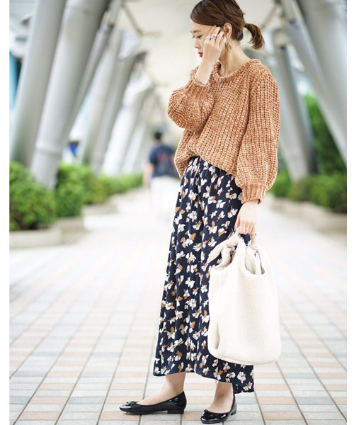 CIAOPANIC TYPY(チャオパニックティピー)の「ヴィンテージフラワースカウチョ(その他パンツ・レディース・ネイビー/ワイン・FREE)」の9枚目の写真