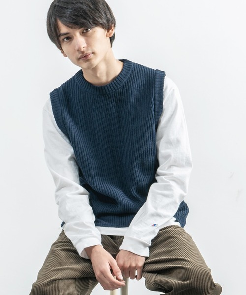Rocky Monroe（ロッキーモンロー）の「畦編みニットベスト（ベスト