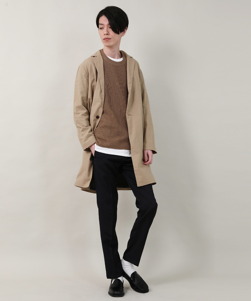 Rocky Monroe（ロッキーモンロー）の「畦編みニットベスト（ベスト・メンズ・ベージュ/ネイビー/ブラック/インディゴブルー/カーキ/グレー・M/L/XL）」の13枚目の写真