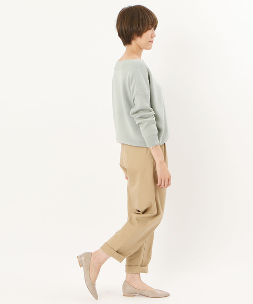 RIVE DROITE（リヴドロワ）の「カシミヤ混片畦Vネックプルオーバー（ニット/セーター・レディース・オフホワイト/ネイビー/ミント・FREE）」の11枚目の写真