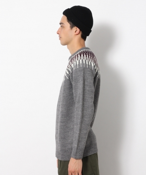 RAGEBLUE(レイジブルー)の「ジャガードニットクルー/779977(ニット/セーター・メンズ・ホワイト/ネイビー/グレー/ワインレッド・SMALL/MEDIUM/LARGE)」の13枚目の写真