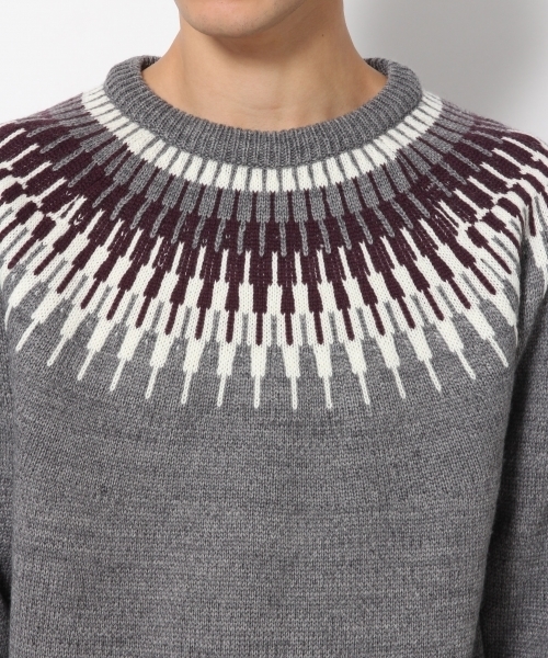 RAGEBLUE(レイジブルー)の「ジャガードニットクルー/779977(ニット/セーター・メンズ・ホワイト/ネイビー/グレー/ワインレッド・SMALL/MEDIUM/LARGE)」の9枚目の写真