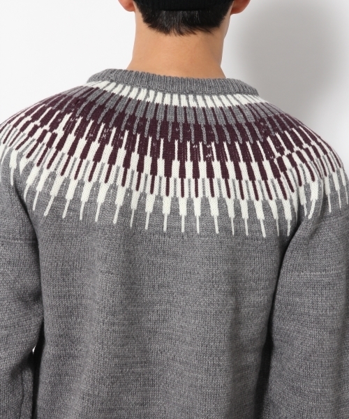 RAGEBLUE(レイジブルー)の「ジャガードニットクルー/779977(ニット/セーター・メンズ・ホワイト/ネイビー/グレー/ワインレッド・SMALL/MEDIUM/LARGE)」の12枚目の写真
