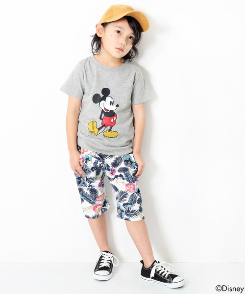 Disney（ディズニー）の「かすれミッキープリント半袖Tシャツ カットソー（Tシャツ/カットソー・キッズ・ホワイト/カーキ/杢グレー/グリーン系その他/スミクロ/スモークピンク・100cm/110cm/120cm/130cm/140cm/150cm/160cm）」の9枚目の写真