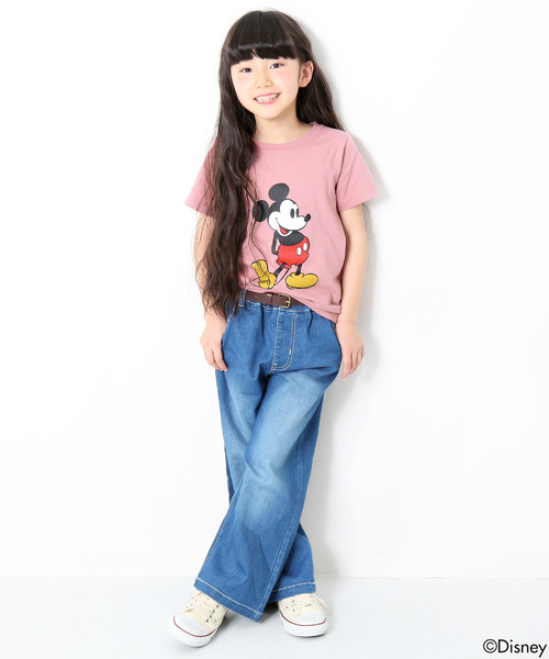 Disney（ディズニー）の「かすれミッキープリント半袖Tシャツ カットソー（Tシャツ/カットソー・キッズ・ホワイト/カーキ/杢グレー/グリーン系その他/スミクロ/スモークピンク・100cm/110cm/120cm/130cm/140cm/150cm/160cm）」の11枚目の写真