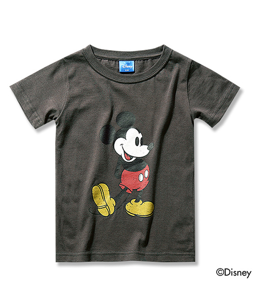 Disney（ディズニー）の「かすれミッキープリント半袖Tシャツ カットソー（Tシャツ/カットソー・キッズ・ホワイト/カーキ/杢グレー/グリーン系その他/スミクロ/スモークピンク・100cm/110cm/120cm/130cm/140cm/150cm/160cm）」の7枚目の写真