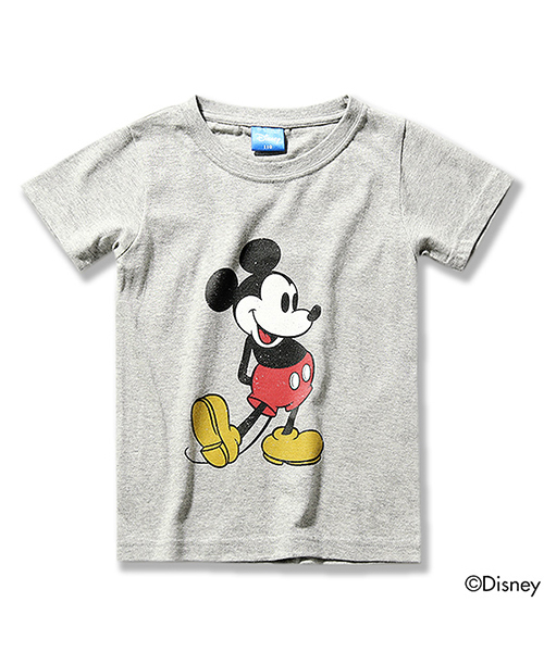 Disney（ディズニー）の「かすれミッキープリント半袖Tシャツ カットソー（Tシャツ/カットソー・キッズ・ホワイト/カーキ/杢グレー/グリーン系その他/スミクロ/スモークピンク・100cm/110cm/120cm/130cm/140cm/150cm/160cm）」の14枚目の写真