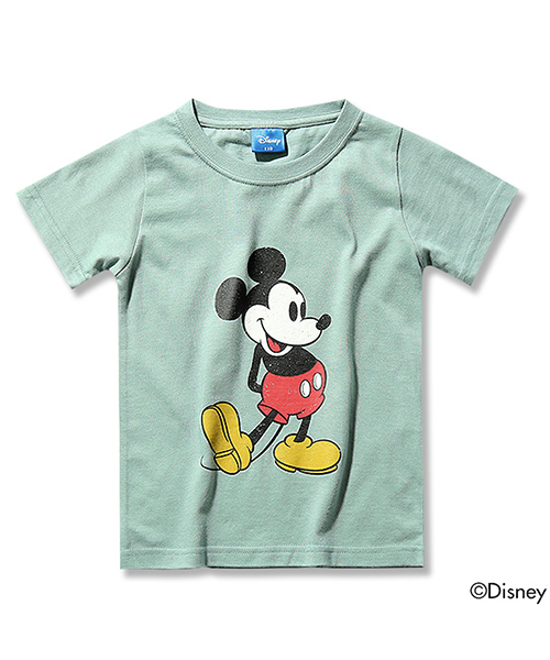 Disney（ディズニー）の「かすれミッキープリント半袖Tシャツ カットソー（Tシャツ/カットソー・キッズ・ホワイト/カーキ/杢グレー/グリーン系その他/スミクロ/スモークピンク・100cm/110cm/120cm/130cm/140cm/150cm/160cm）」の10枚目の写真