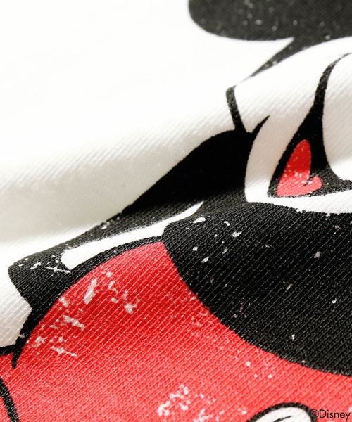 Disney（ディズニー）の「かすれミッキープリント半袖Tシャツ カットソー（Tシャツ/カットソー・キッズ・ホワイト/カーキ/杢グレー/グリーン系その他/スミクロ/スモークピンク・100cm/110cm/120cm/130cm/140cm/150cm/160cm）」の8枚目の写真