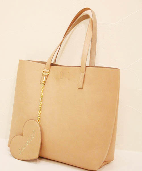 one after another NICE CLAUP（ワンアフターアナザーナイスクラップ）の「ステキトートバック（トートバッグ・レディース・ブラック/ベージュ/パープル・FREE）」の2枚目の写真