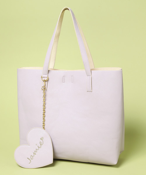 one after another NICE CLAUP（ワンアフターアナザーナイスクラップ）の「ステキトートバック（トートバッグ・レディース・ブラック/ベージュ/パープル・FREE）」の3枚目の写真