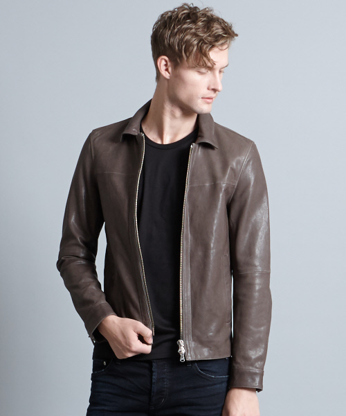 5351 POUR LES HOMMES(ゴーサンゴーイチプールオム)の「ベジタブルラムレザーブルゾン(ライダースジャケット・メンズ・ホワイト/グレー/ブラック・44(S)/46(M)/48(L))」の8枚目の写真