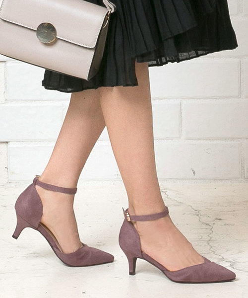 KOBE LETTUCE（コウベレタス）の「Vカットアンクルストラップセパレートパンプス＊レディース/シューズ[I1633]神戸レタス（パンプス・レディース・ベージュ/ピンク系その他/ブラック/チェック/レオパード・L/LL/M/S）」の4枚目の写真