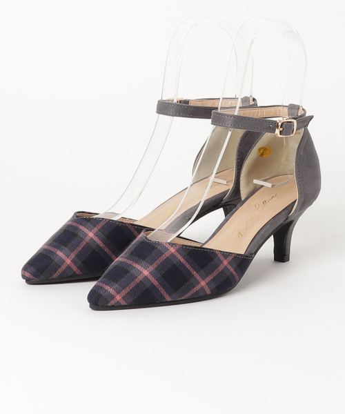 KOBE LETTUCE（コウベレタス）の「Vカットアンクルストラップセパレートパンプス＊レディース/シューズ[I1633]神戸レタス（パンプス・レディース・ベージュ/ピンク系その他/ブラック/チェック/レオパード・L/LL/M/S）」の12枚目の写真