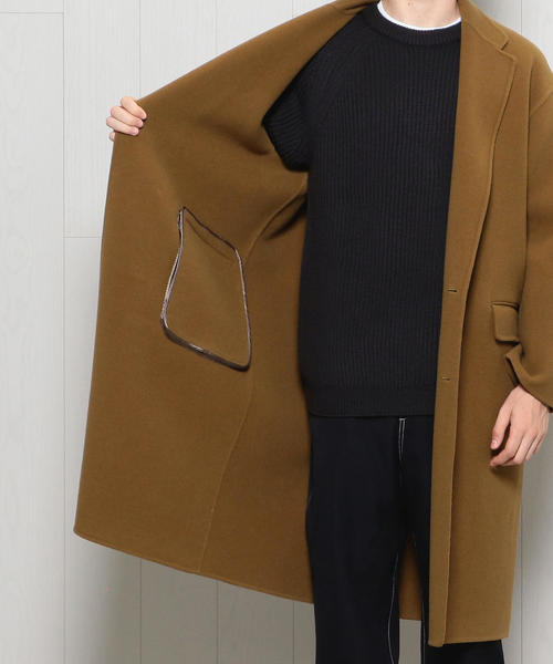 H　BEAUTY&YOUTH UNITED ARROWS（エイチビューティーアンドユースユナイテッドアローズ）の「＜H＞REVER CHESTER COAT/コート ◆（チェスターコート・メンズ・オリーブ・MEDIUM/SMALL/LARGE）」の8枚目の写真