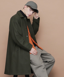 EMMA CLOTHES | ウール混メルトンバルカラーコート(ステンカラーコート)