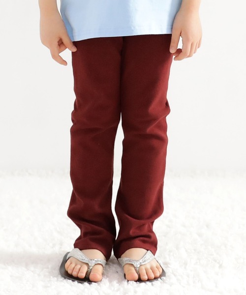 Bee des Bee（ビーデスビー）の「ストレッチパンツ（その他パンツ・キッズ・チャコール/マスタード/ワイン/グリーン系その他/パープル系その他/ブラック/ベージュ/ネイビー/グレー/レッド/カーキ/ピンク/ブルー/パープル/イエロー×グリーン/ターコイズブルー/レッドパープル/レッド系その他/オレンジ/ダークブラウン/ラベンダー/テラコッタ/ブルーグレー/パープル系その他2/ミント/ブルーグリーン/ライトブラウン/ホワイト・90cm/100cm/110cm/120cm/130cm/140cm/150cm/160cm）」の9枚目の写真