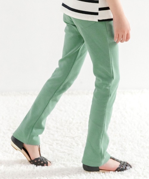 Bee des Bee（ビーデスビー）の「ストレッチパンツ（その他パンツ・キッズ・チャコール/マスタード/ワイン/グリーン系その他/パープル系その他/ブラック/ベージュ/ネイビー/グレー/レッド/カーキ/ピンク/ブルー/パープル/イエロー×グリーン/ターコイズブルー/レッドパープル/レッド系その他/オレンジ/ダークブラウン/ラベンダー/テラコッタ/ブルーグレー/パープル系その他2/ミント/ブルーグリーン/ライトブラウン/ホワイト・90cm/100cm/110cm/120cm/130cm/140cm/150cm/160cm）」の11枚目の写真