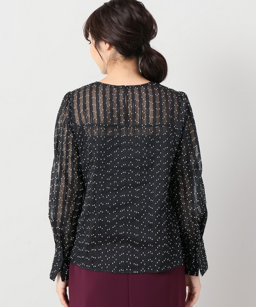 IENA（イエナ）の「シアーボンボンデザインブラウス◆（シャツ/ブラウス・レディース・ブラック/アイボリー・FREE）」の13枚目の写真