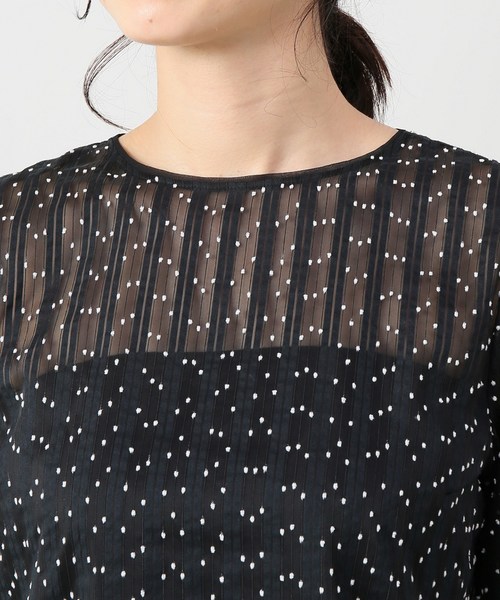 IENA（イエナ）の「シアーボンボンデザインブラウス◆（シャツ/ブラウス・レディース・ブラック/アイボリー・FREE）」の17枚目の写真